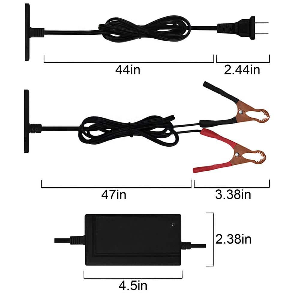 MIGHTY MAX BATTERY 12-Volt 4AMP CHARGER MAINTAINER for 12-Volt 35AH EVH12390 SLA Battery (3)