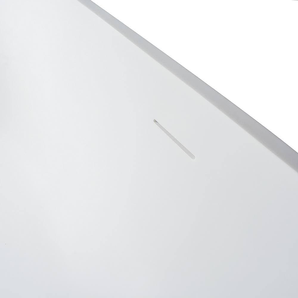 JimsMaison 69 in. x 29.5 in. Stone Resin Freestanding Flatbottom Soaking Bathtub with Center Drain in Matte White (3)