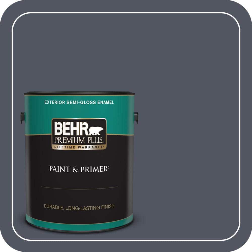 BEHR PREMIUM PLUS 1 gal. #MQ5-06 Ball Gown Semi-Gloss Enamel Exterior Paint & Primer