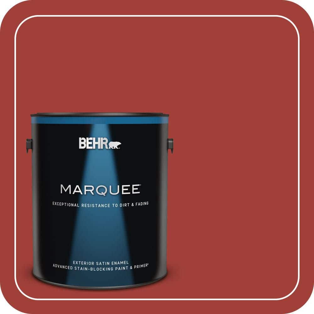 BEHR MARQUEE 1 gal. #PPU2-16 Fire Cracker Satin Enamel Exterior Paint & Primer (1)