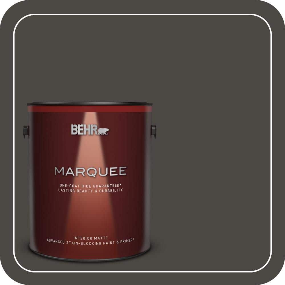 BEHR MARQUEE 1 gal. #PPU24-01 Black Mocha Matte Interior Paint & Primer