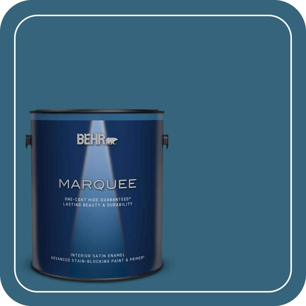 BEHR MARQUEE 1 gal. #550D-7 Southern Evening Satin Enamel Interior Paint & Primer