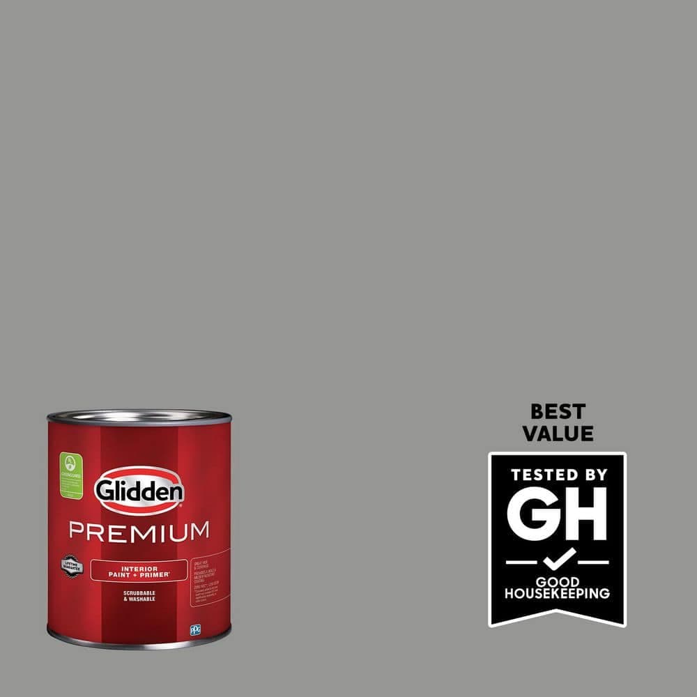 Glidden Premium 1 qt. PPG0997-5 Playing Possum Satin Interior Latex Paint (1)