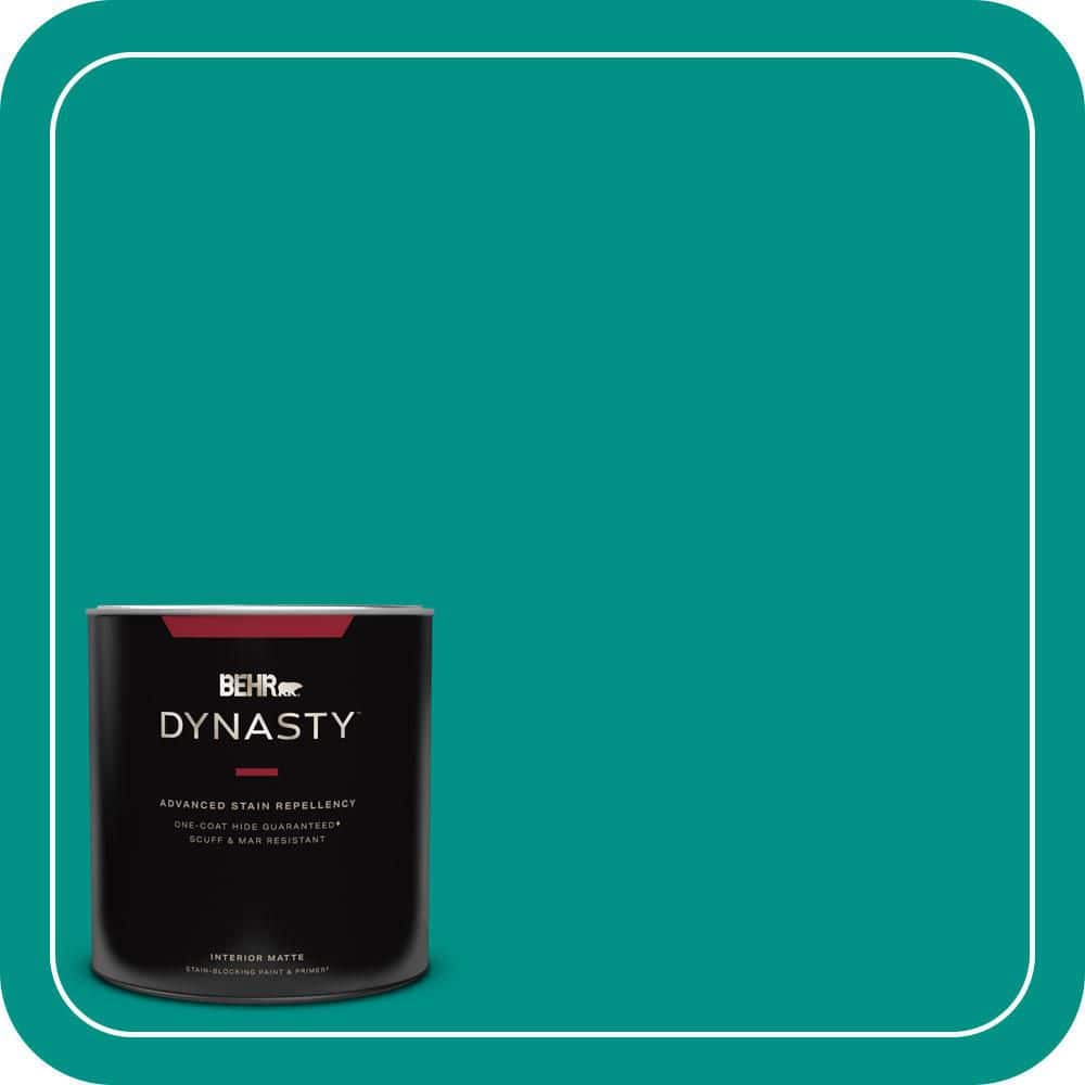 BEHR DYNASTY 1 qt. #490B-6 Emerald Coast Matte Interior Stain-Blocking Paint and Primer