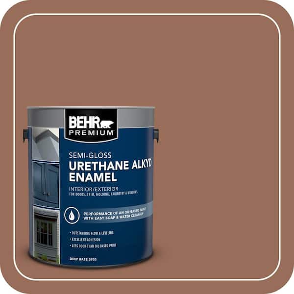 BEHR PREMIUM 1 gal. #S200-6 Timeless Copper Urethane Alkyd Semi-Gloss Enamel Interior/Exterior Paint (2)
