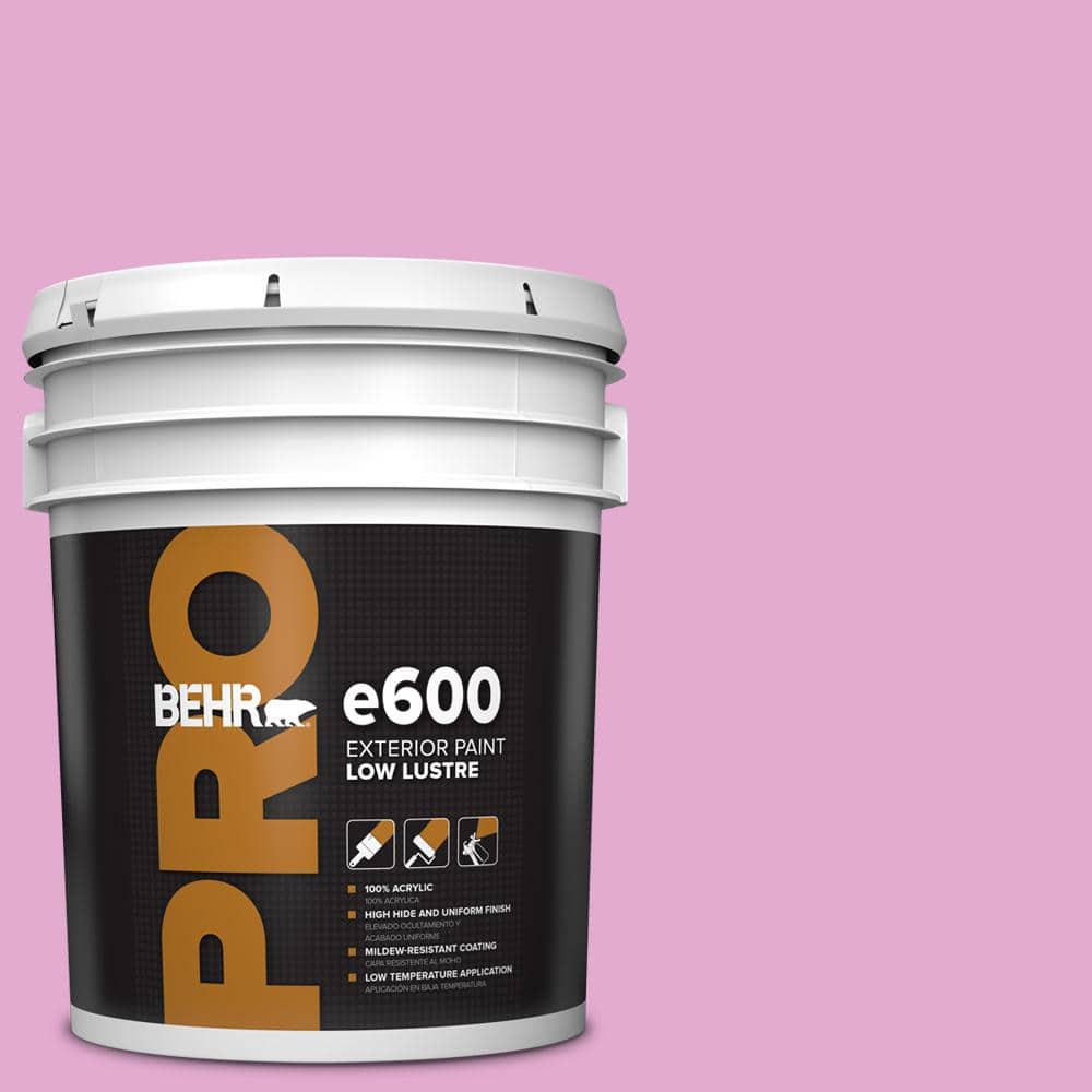 BEHR PRO 5 gal. #680A-3 Pink Bliss Low Luster Exterior Paint