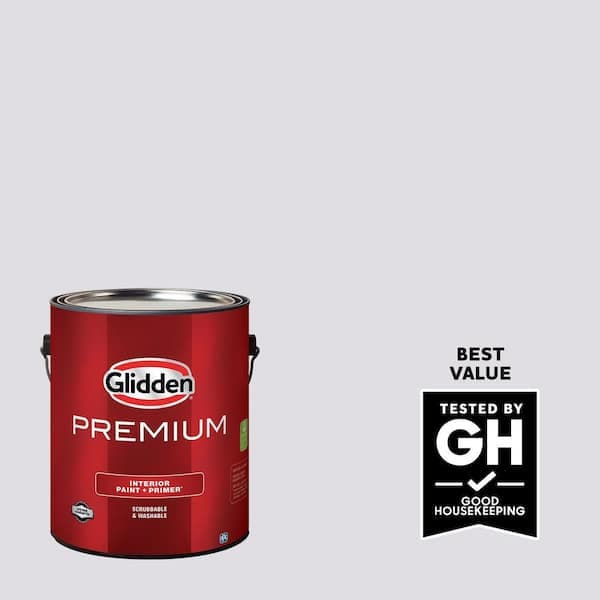Glidden Premium 1 gal. PPG1173-2 February Frost Semi-Gloss Interior Paint (2)