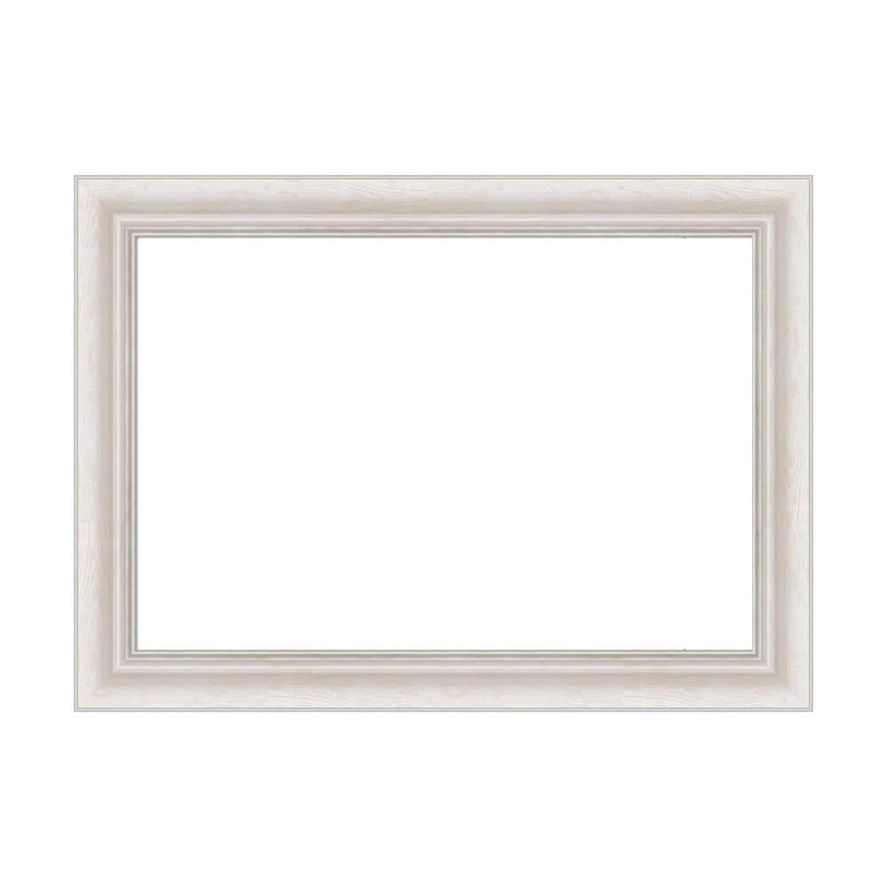 Amanti Art Mirror Makeover Trio Whitewash Silver 29.25 in. W x 21.25 in. H Bathroom Mirror Frame Border Kit-Fits a 28 x 20 mirror (1)
