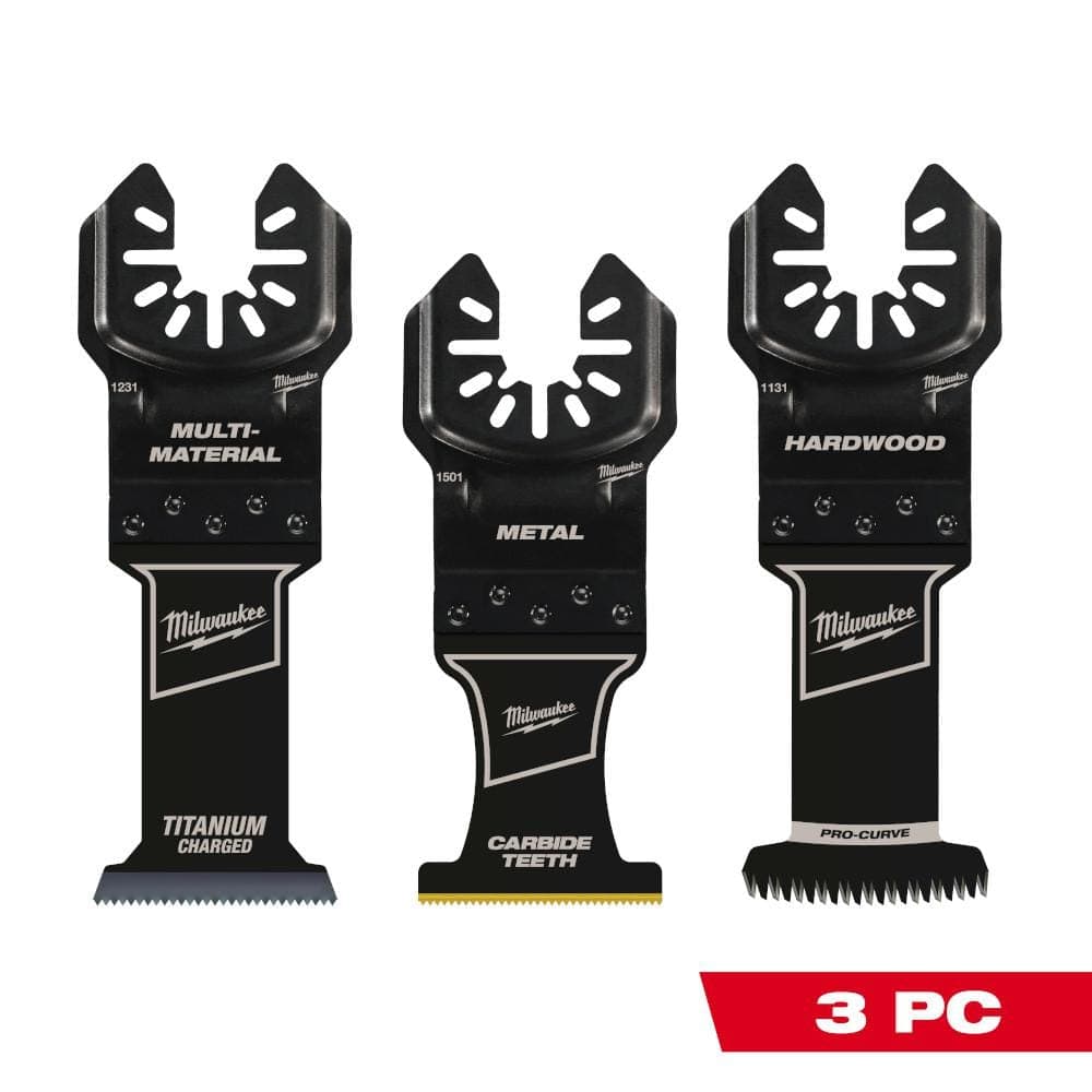 Milwaukee Oscillating Metal/Wood Cutting Multi-Tool Blade Kit (3-Piece) (1)