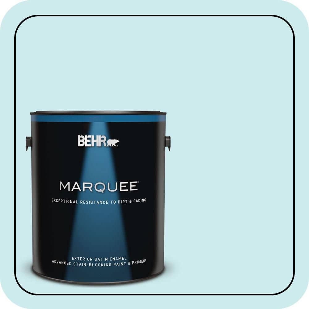 BEHR MARQUEE 1 gal. #520C-2 Fountain Spout Satin Enamel Exterior Paint & Primer