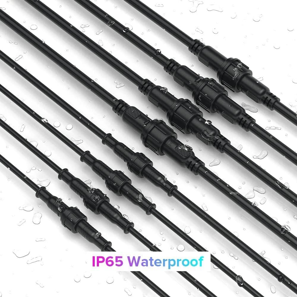 Unbranded 3 Pin IP65 Male Female Connector 22 AWG Extension Cable 7.87 In for LED Strip Lights Indoor Outdoor 5 (3)