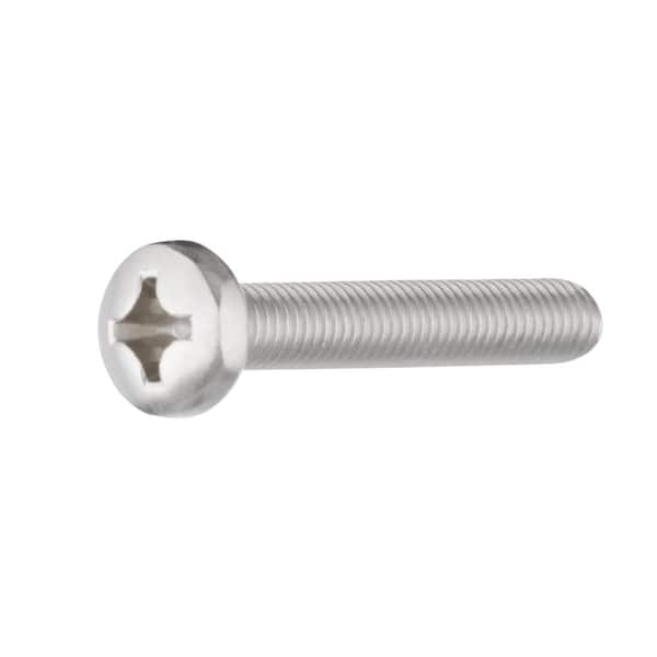 Everbilt M8-1.25 x 50 mm Phillips Pan Head Stainless Steel Machine Screw (2)