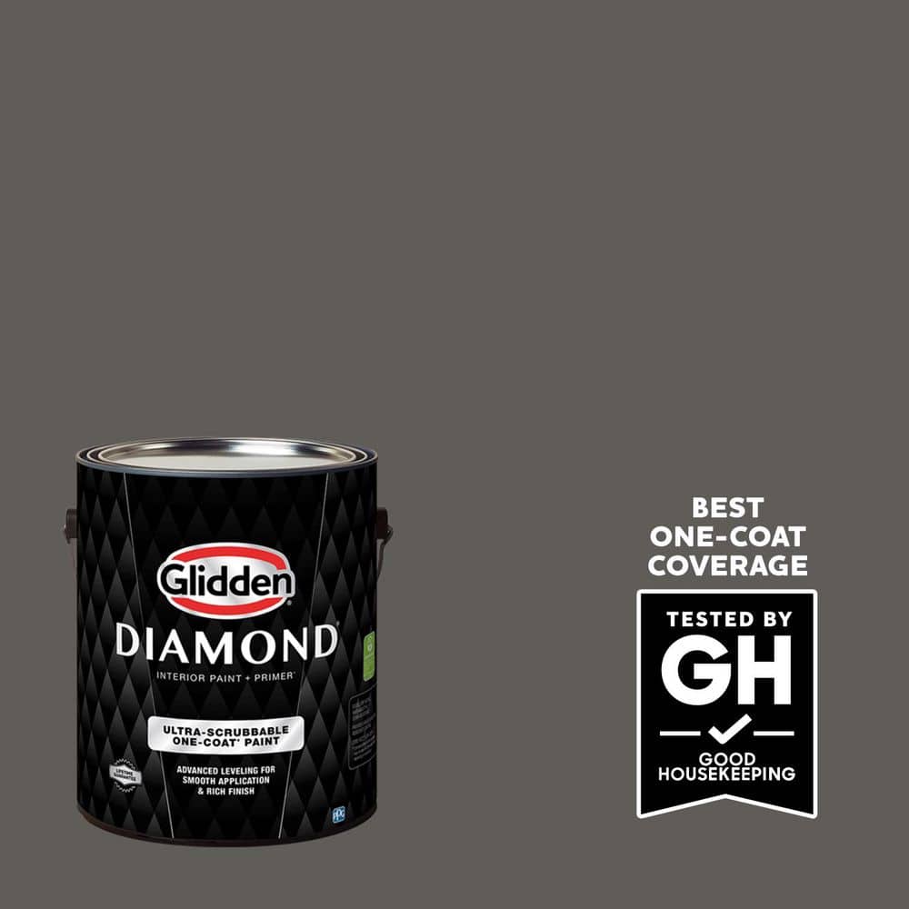 Glidden Diamond 1 gal. PPG1008-7 Stone's Throw Semi-Gloss Interior Paint with Primer