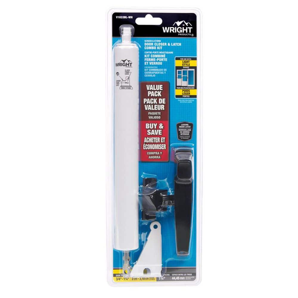 Wright Products Combo Kit Black Latch with White Closer (2)