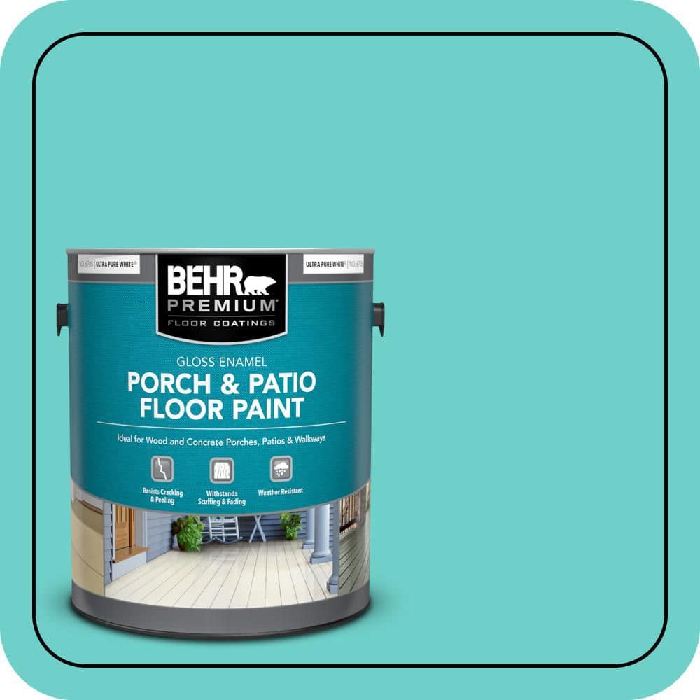BEHR PREMIUM 1 gal. #P450-4 Hidden Sea Glass Gloss Enamel Interior/Exterior Porch and Patio Floor Paint