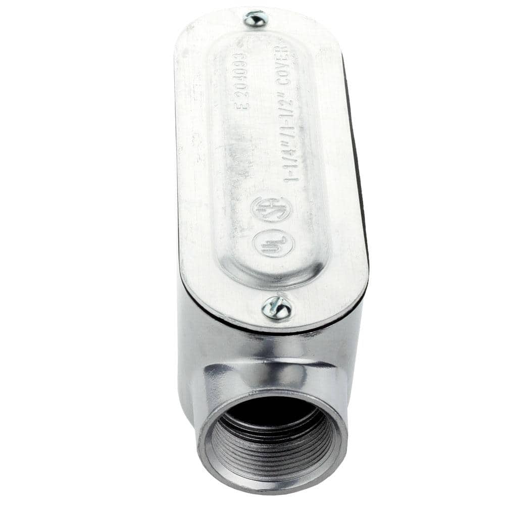 Commercial Electric 1-1/4 in. Rigid Metal Conduit (RMC) Threaded Conduit Body with Stamped Cover (Type LB) (3)