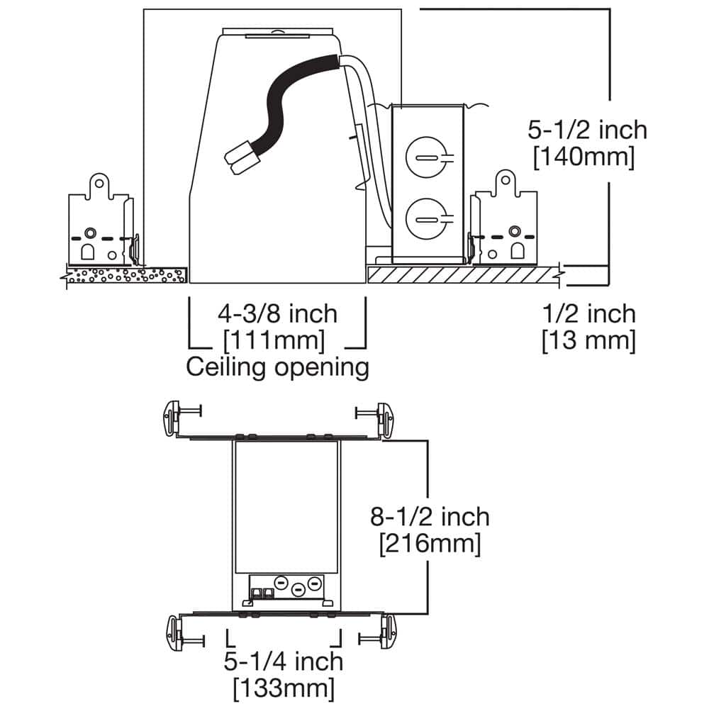 HALO 1-Pack H995 4 in. Aluminum LED Recessed Lighting Housing for New Construction Ceiling, T24, Insulation Contact, Air-Tite (3)