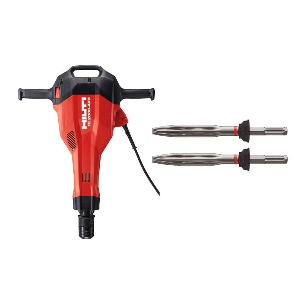 Hilti 15 Amp 120V TE 2000-AVR 22.6 in. Polygon Demolition Jackhammer Concrete Breaker Kit w/ Cord and (4) 1 in. Chisels (1)