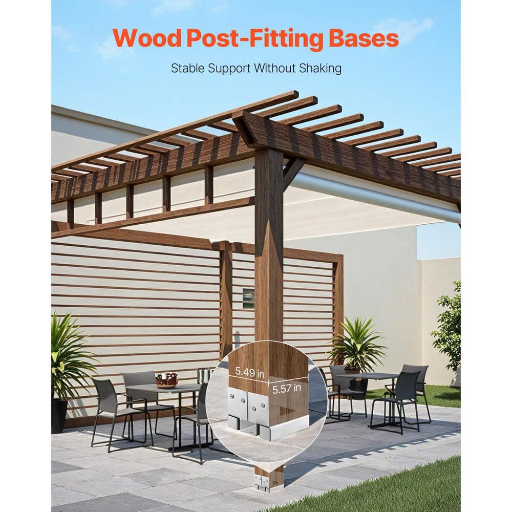 SVOPES Set of 10 6 x 6 post bases Inner size 5.49 x 5.57 in., zinc-plated steel, 1-in. standoff. Ideal for concrete pergolas (2)