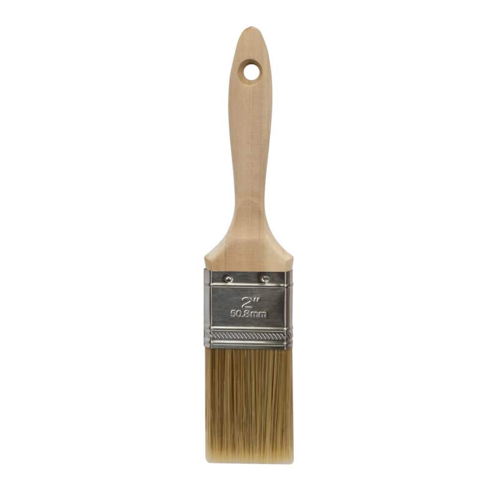 Linzer 2 in. Polyester and Bristle Blend Flat Stain Brush (4)