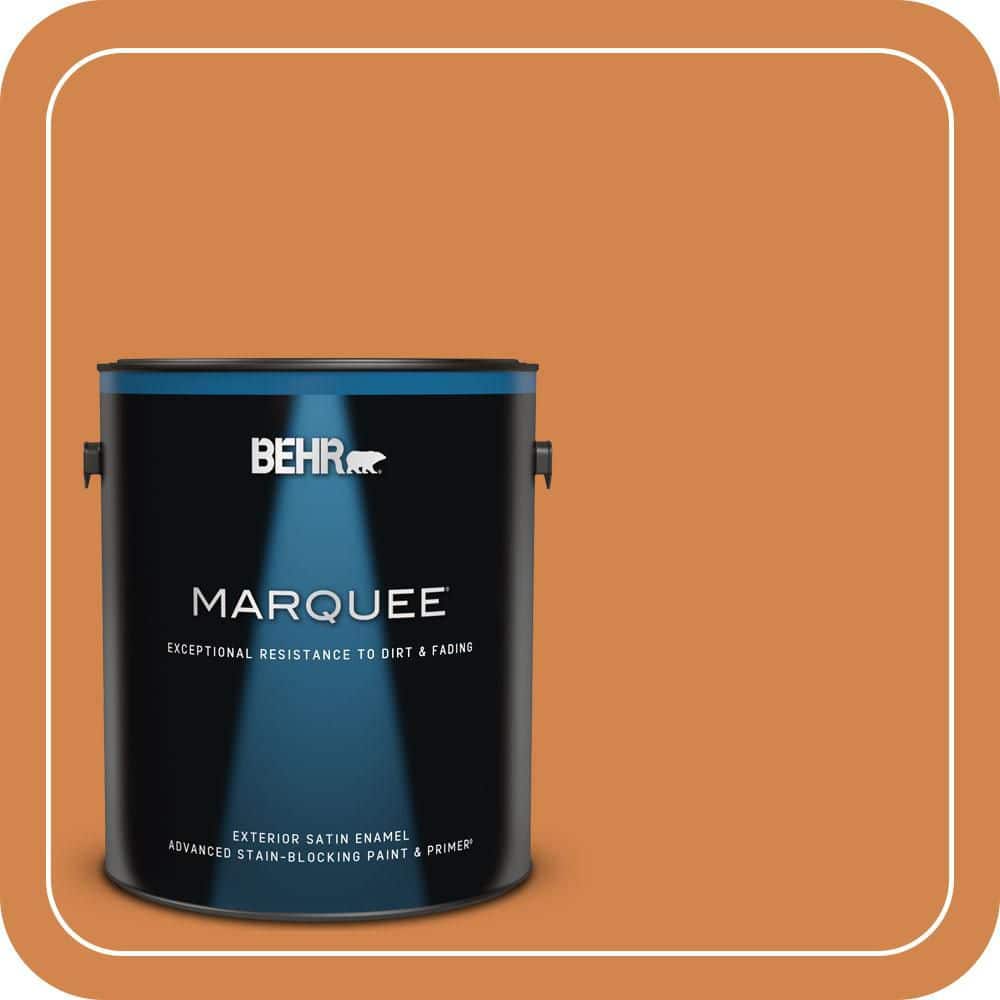 BEHR MARQUEE 1 gal. #PPU3-03 Flaming Torch Satin Enamel Exterior Paint & Primer