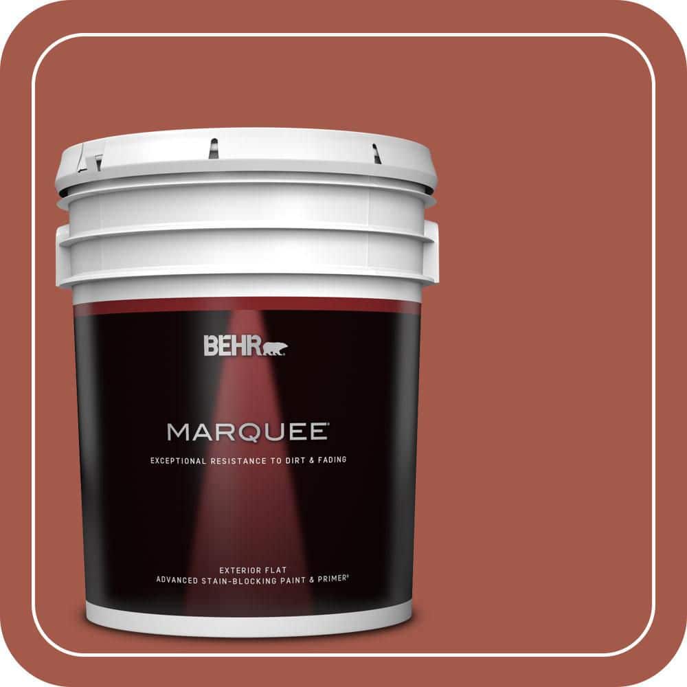 BEHR MARQUEE 5 gal. #PPU2-15 Cajun Red Flat Exterior Paint & Primer (1)