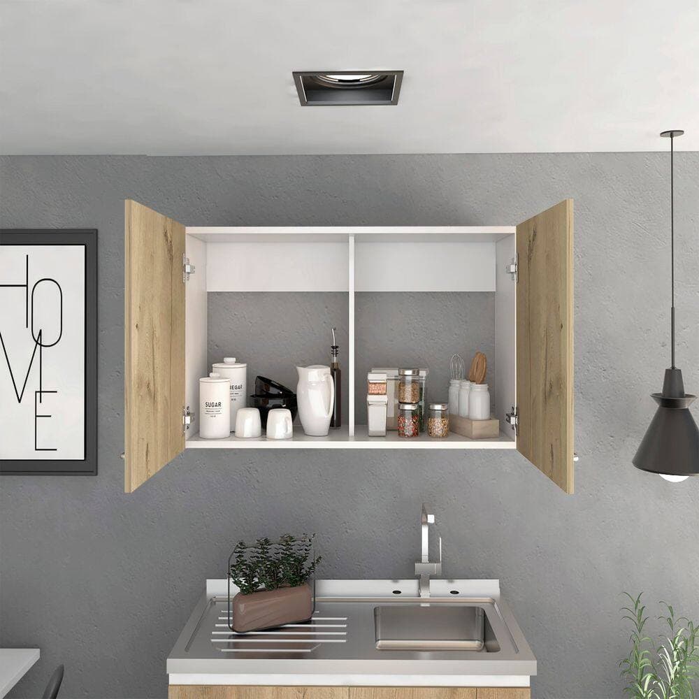 Tahanbath 39.30 in. W x 12.60 in. D x 19.30 in. H Bathroom Storage Wall Cabinet in Multi-color with 2 Shelves and 2 Door (2)