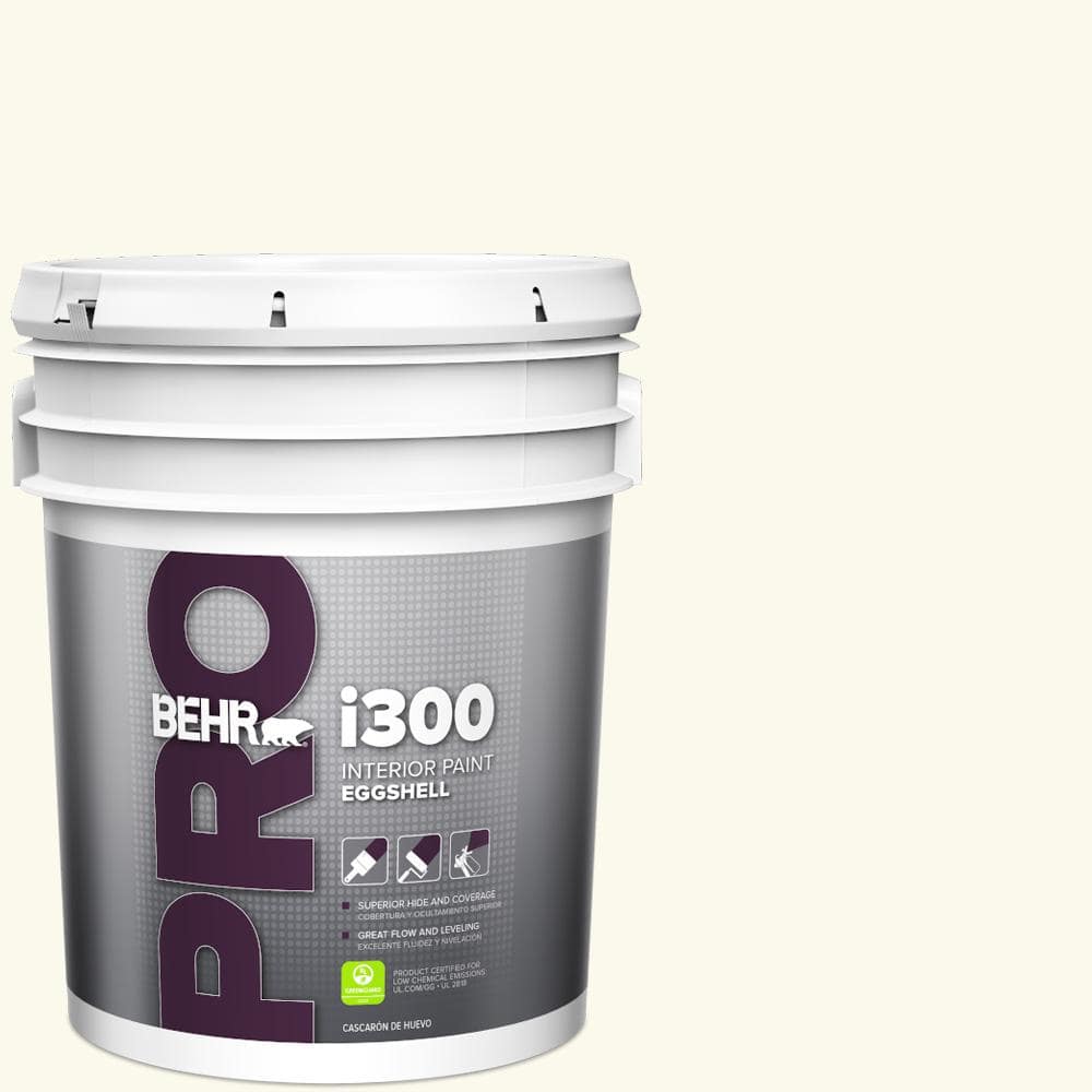 BEHR PRO 5 gal. #BXC-29 Stately White Eggshell Interior Paint