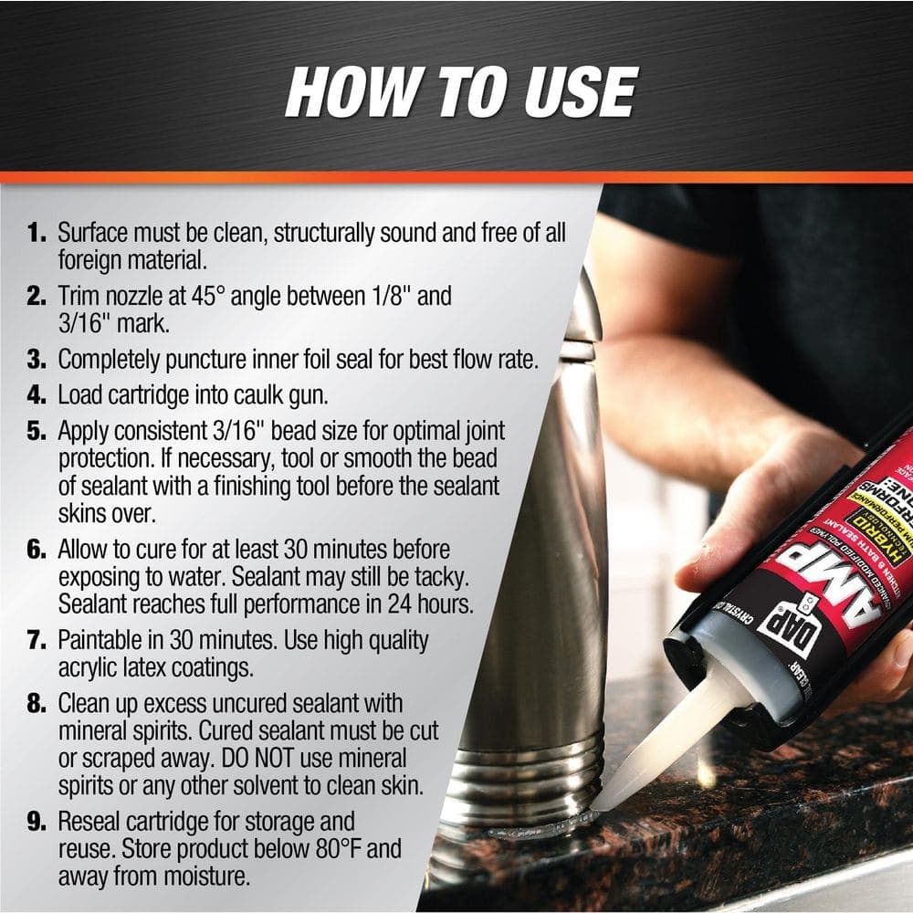 DAP AMP Advanced Modified Polymer Kitchen and Bathroom Sealant (4)