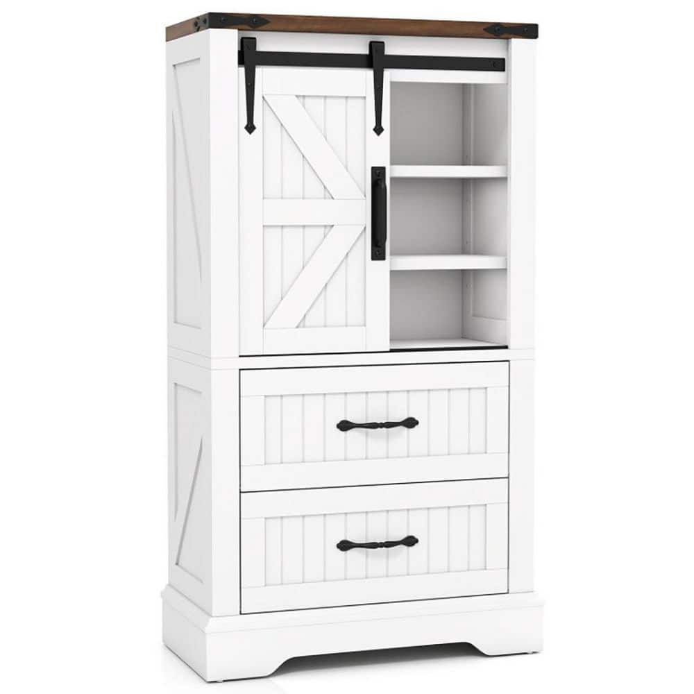 Boyel Living 23.5 in. W x 11.5 in. D x 41.5 in. H White Storage Linen Cabinet for Kitchen, Laundry Room or Restroom (1)