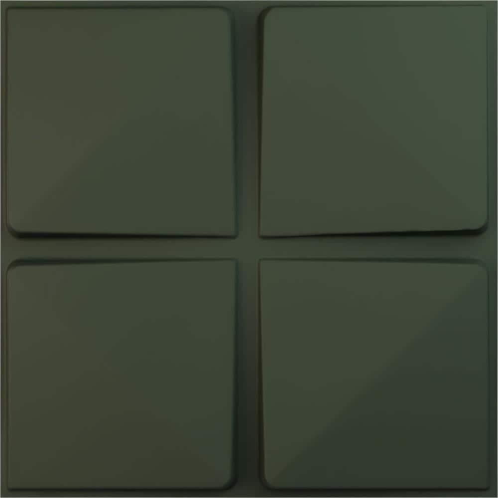 Ekena Millwork 19-5/8"W x 19-5/8"H Edinburgh EnduraWall Decorative 3D Wall Panel, Satin Hunt Club Green (Covers 2.67 Sq.Ft.) (1)