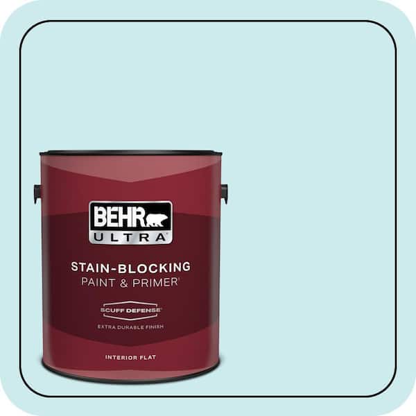 BEHR ULTRA 1 gal. #520C-2 Fountain Spout Extra Durable Flat Interior Paint & Primer