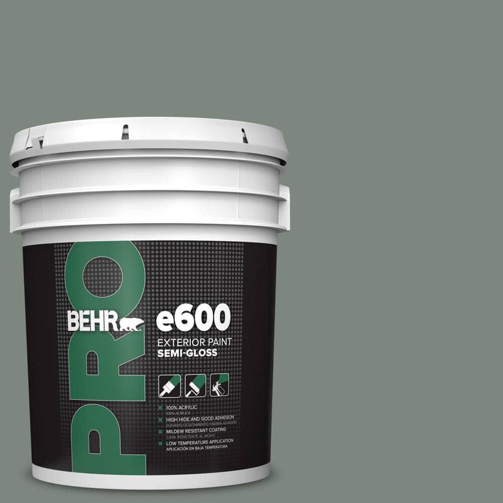 BEHR PRO 5 gal. #700F-5 Wild Sage Semi-Gloss Exterior Paint