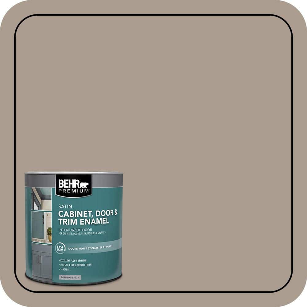 BEHR PREMIUM 1 qt. #N210-4 Espresso Martini Satin Enamel Interior/Exterior Cabinet, Door & Trim Paint