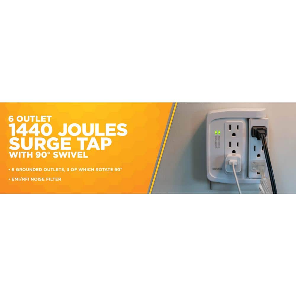 Woods 6-Outlet Swivel Surge Tap, 1440 Jules (3)