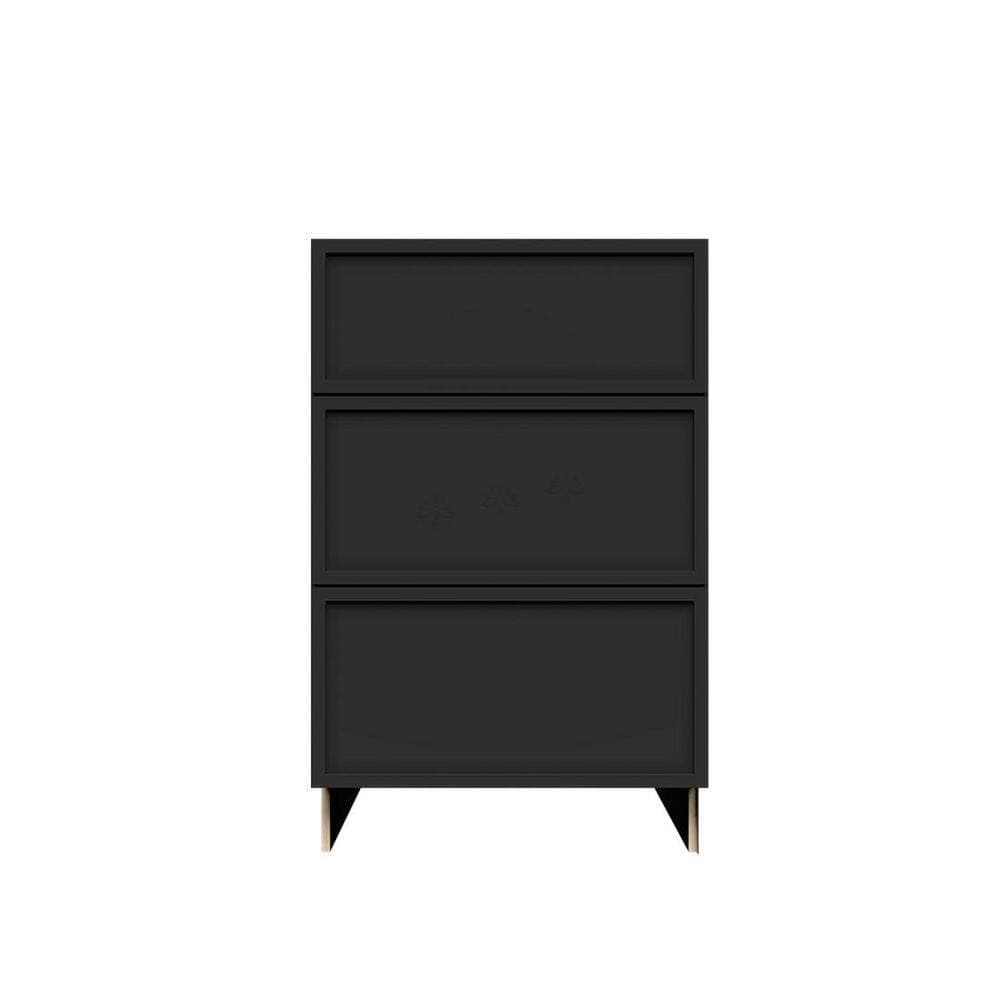 LifeArt Cabinetry Slim Shaker 3-Drawer Base Bath Vanity Cabinet without Top Assembled (1)