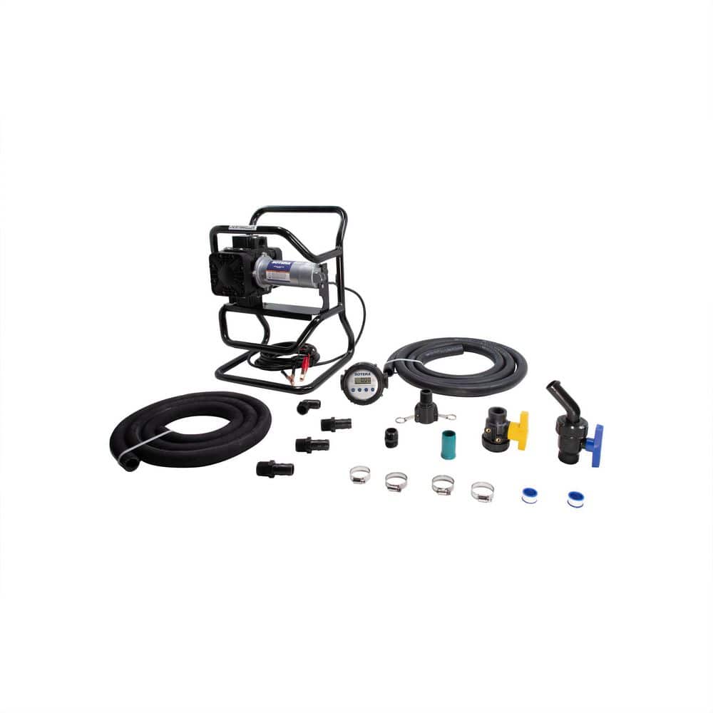 SOTERA 12-Volt 15 GPM 1/4 HP Agricultural Utility Chemical Transfer Pump Package (Chemtraveller)