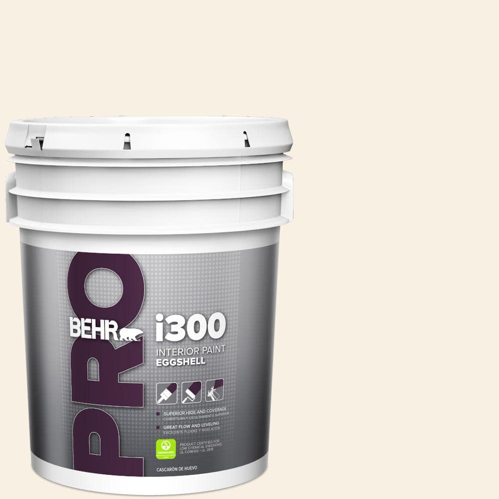 BEHR PRO 5 gal. #PWN-14 Chenille White Eggshell Interior Paint