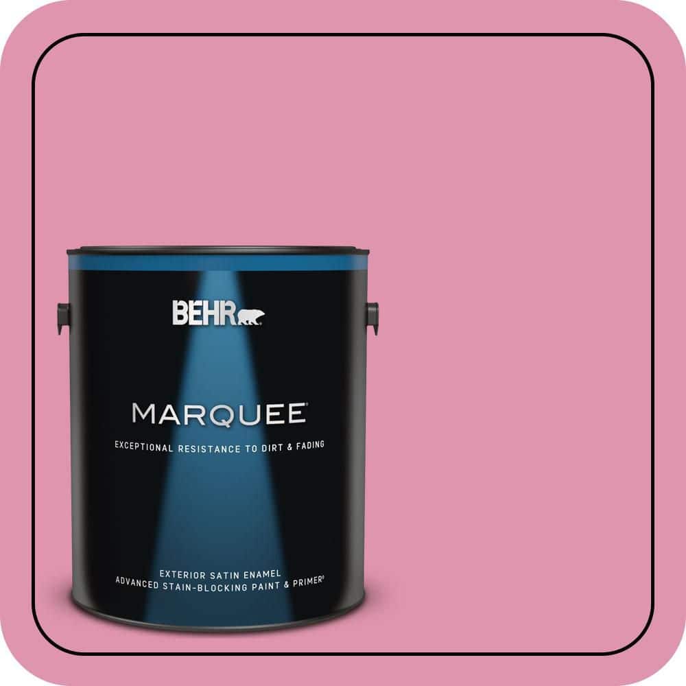 BEHR MARQUEE 1 gal. #P130-4 Its a Girl Satin Enamel Exterior Paint & Primer