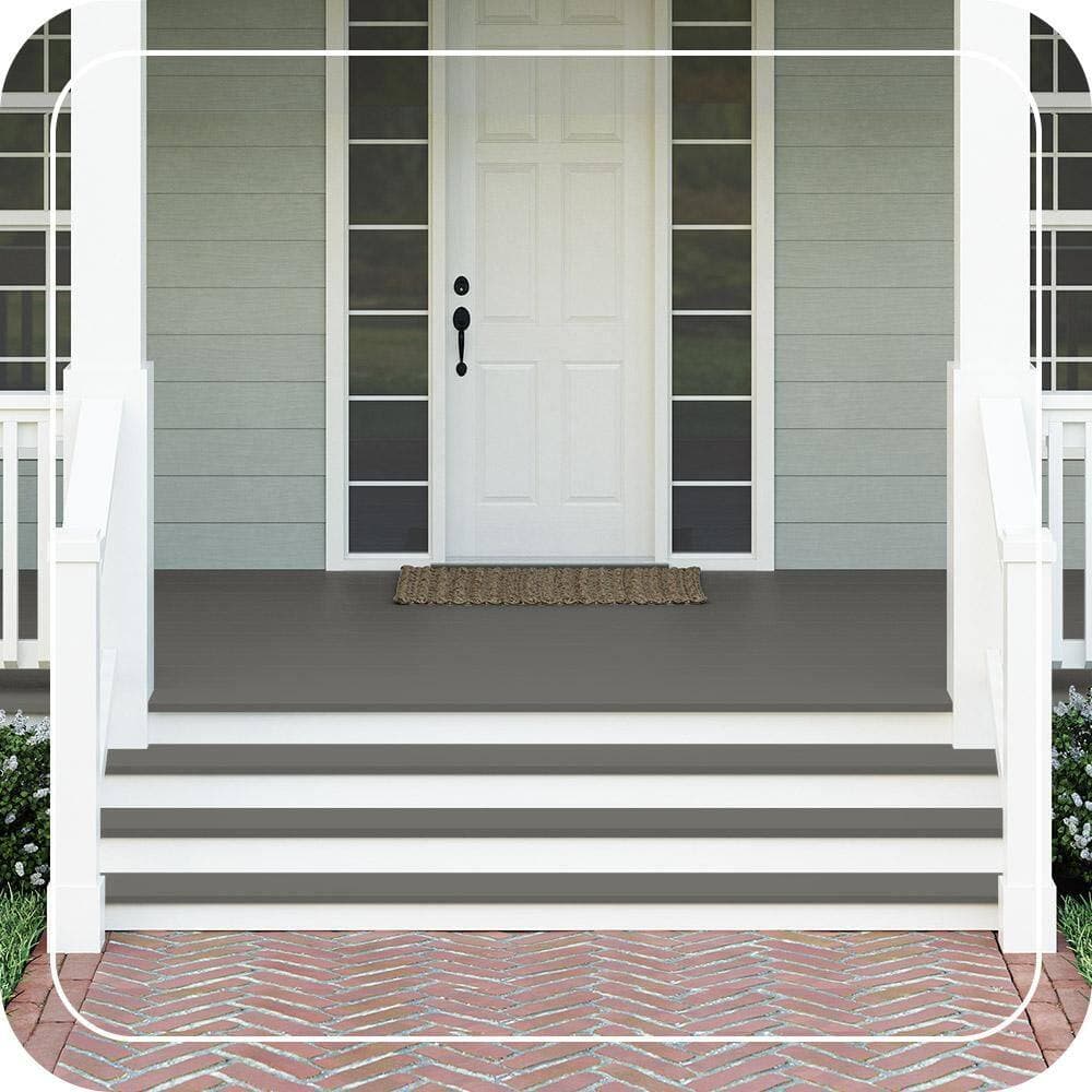 BEHR PREMIUM 1 gal. #SC-131 Pewter Textured Low-Lustre Enamel Interior/Exterior Porch and Patio Anti-Slip Floor Paint (3)