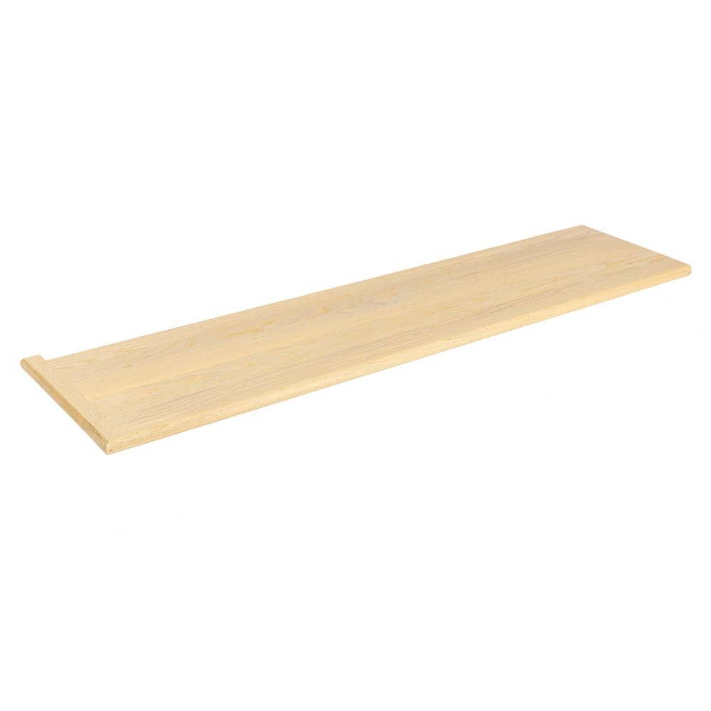 Stairtek 1 in. x 11.5 in. x 42 in. Prefinished Shenandoah White Oak Left Return Plain Cut Tread (1)