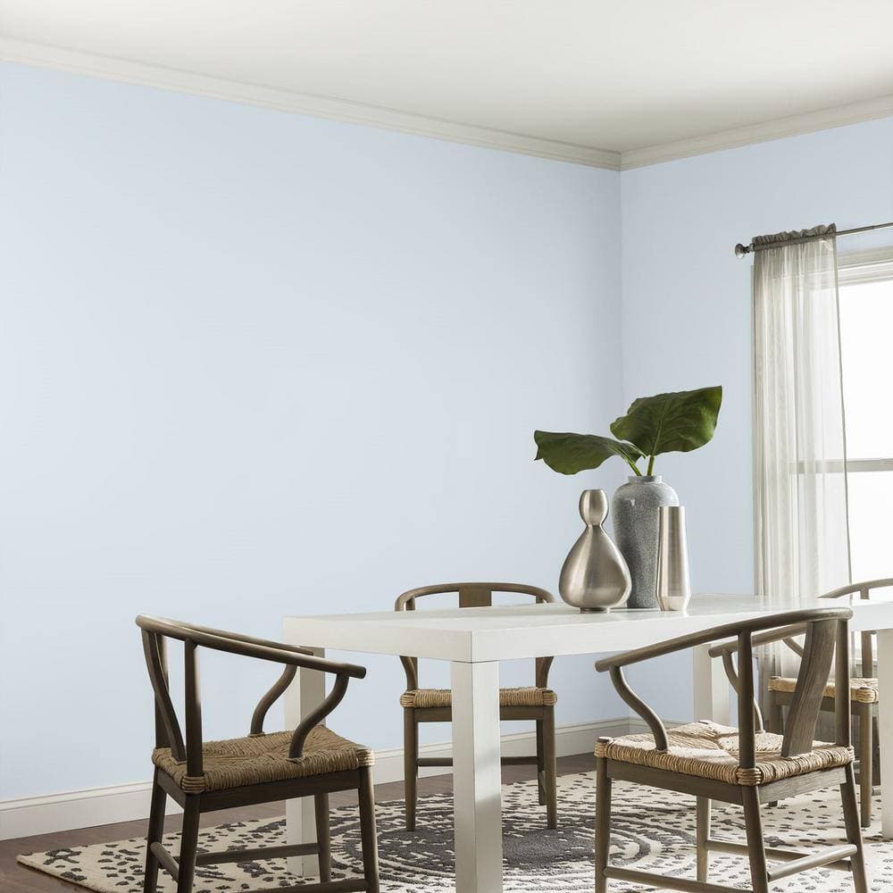 Glidden Premium 1 gal. PPG1242-1 First Frost Satin Interior Latex Paint (4)