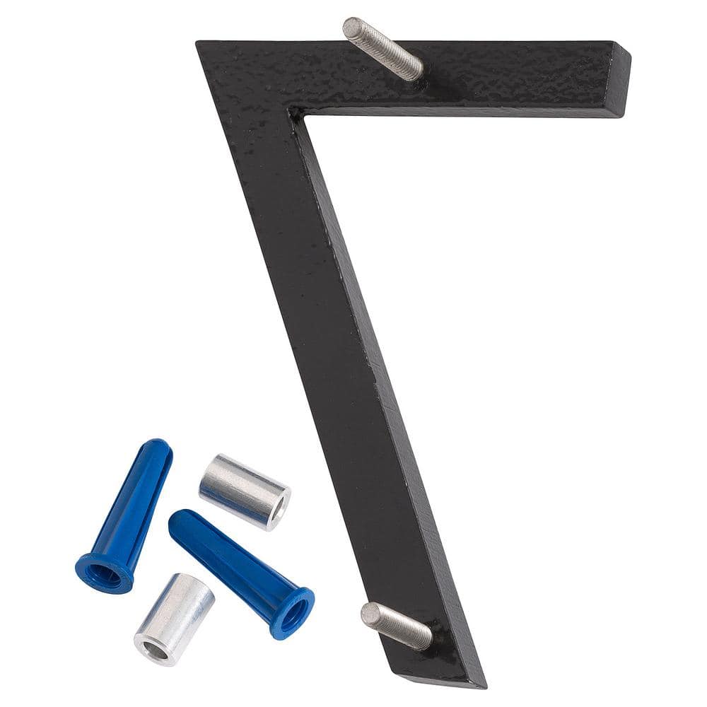 Montague Metal Products 10 in. Black Aluminum Floating or Flat Modern House Number 7 (2)