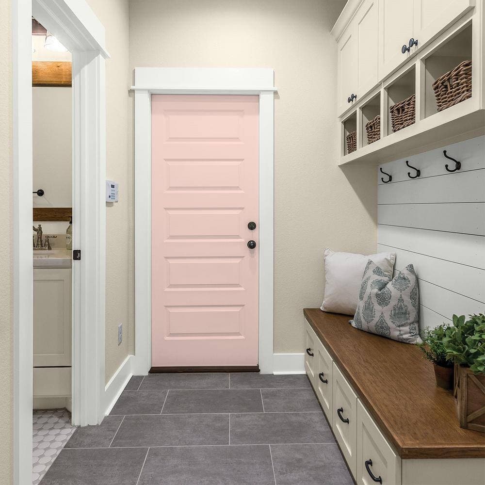 Glidden Diamond 1 gal. PPG1064-3 Texas Rose Semi-Gloss Interior Paint with Primer (4)