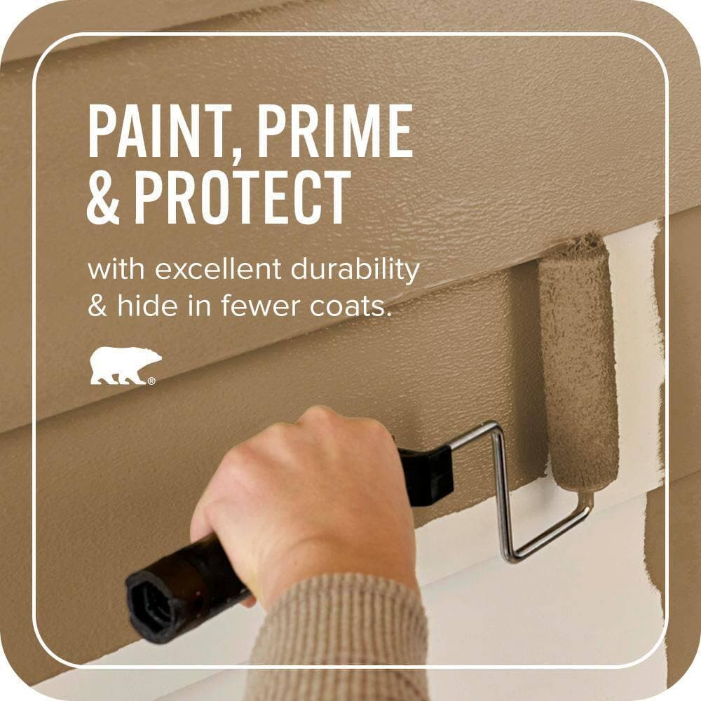 BEHR ULTRA 1 qt. #N280-7 Brass Button Flat Exterior Paint & Primer (3)