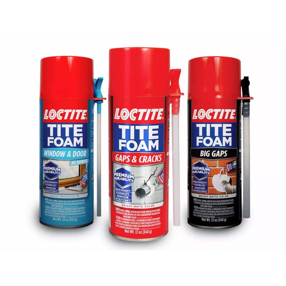 Loctite TITE FOAM Big Gaps Spray Foam, Bright White, 12 oz. Can, Insulating Spray Foam Sealant (3)