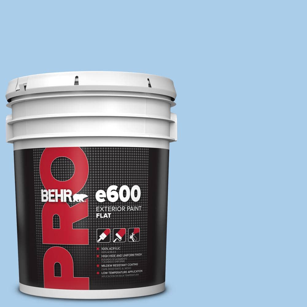 BEHR PRO 5 Gal. #P520-2 French Porcelain Flat Exterior Paint