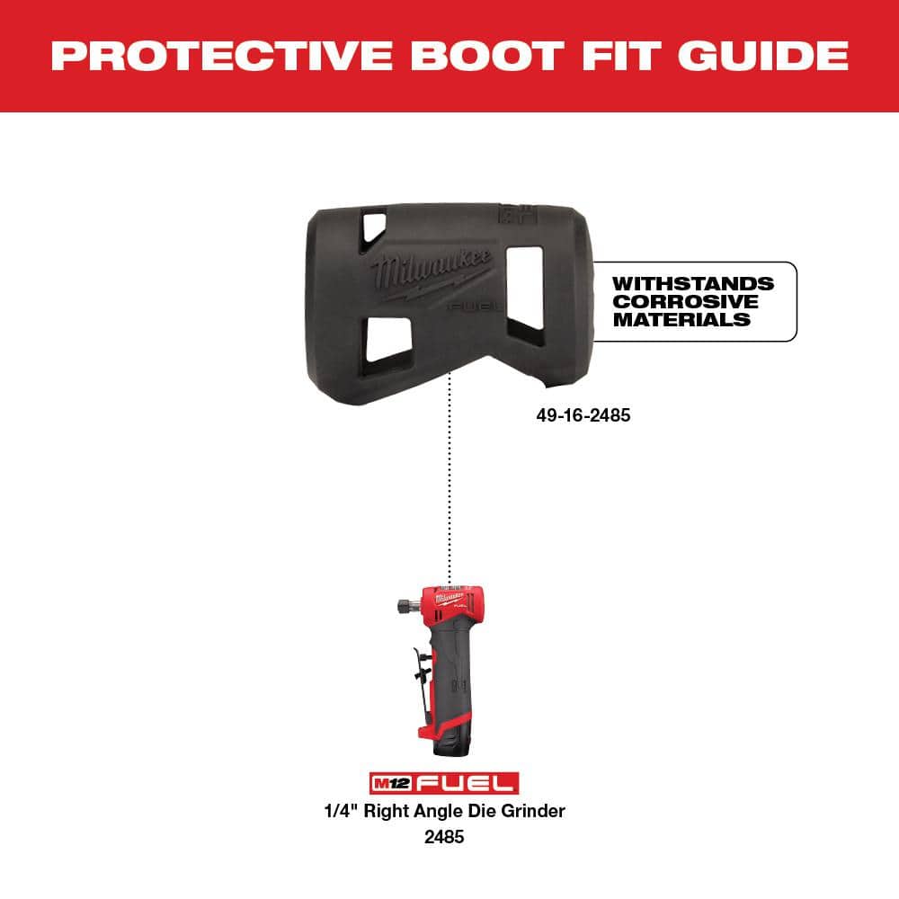 Milwaukee M12 FUEL Right Angle Die Grinder Protective Boot (2)