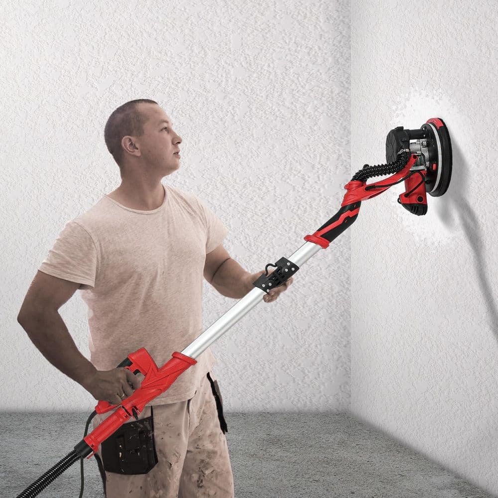 Tatayosi 7.27 Amp Corded Variable Speed Drywall Sander with Vacuum Dust Collection and LED Light, Red (3)