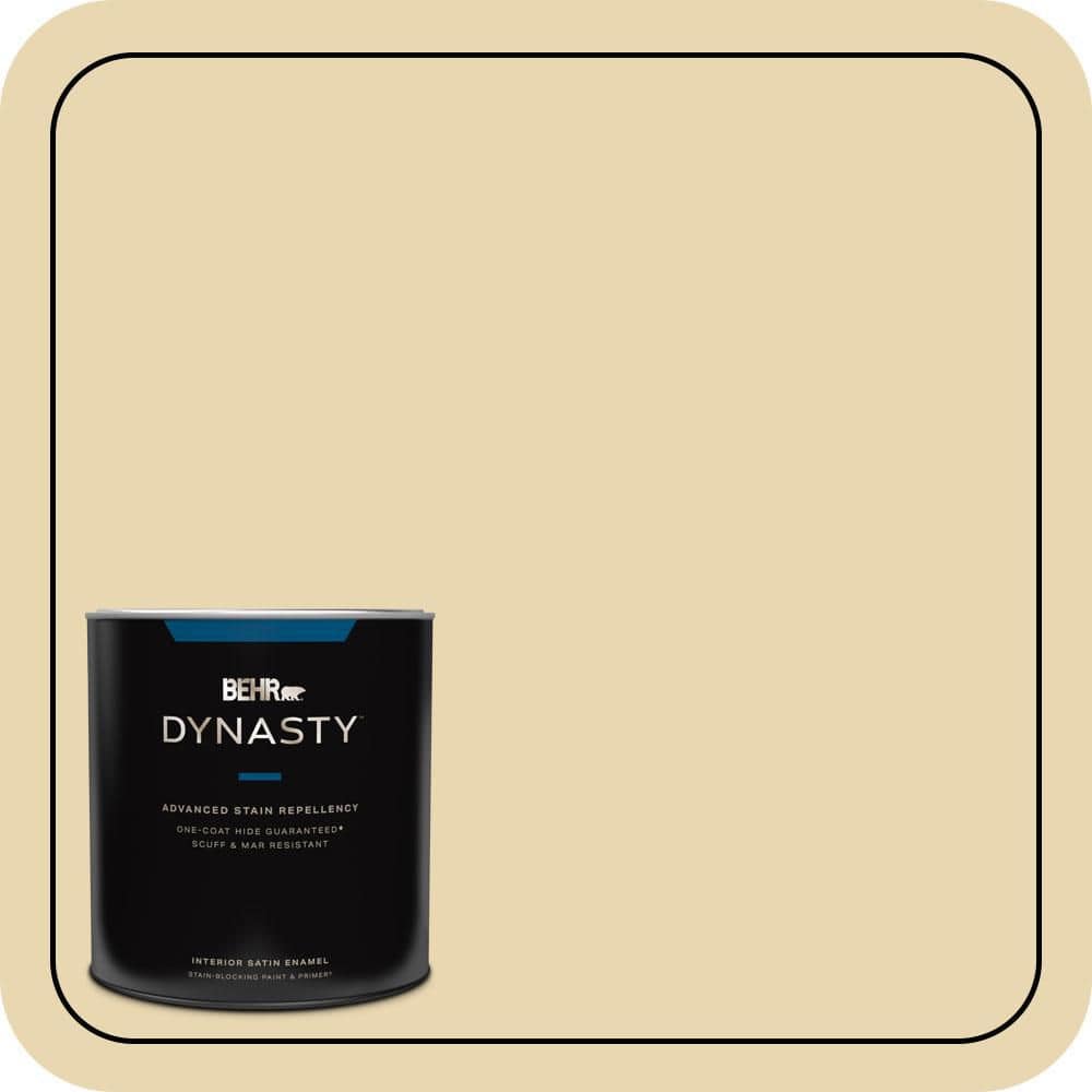 BEHR DYNASTY 1 qt. #PPF-13 Sunning Deck Satin Enamel Interior Stain-Blocking Paint and Primer